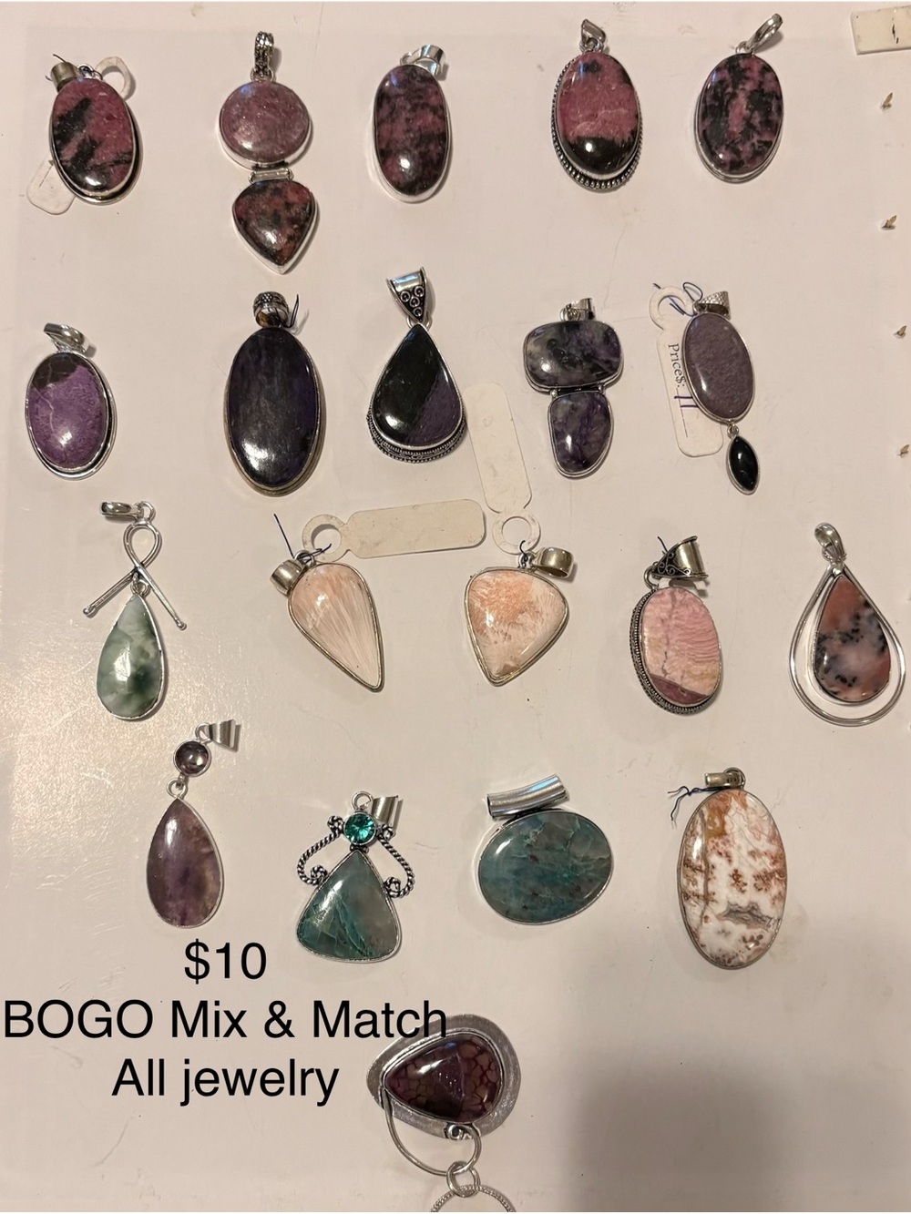 S925 Natural Crystal pendants